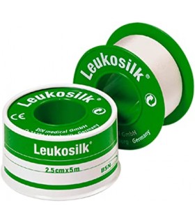 24 Leukosilk® 2,5cm x 5m mit Schutzring