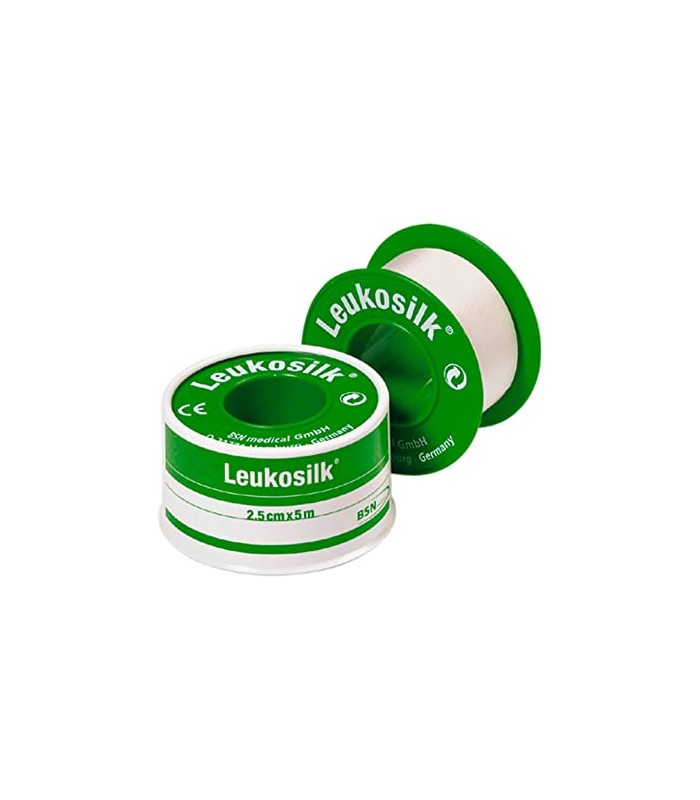24 Leukosilk® 2,5cm x 5m mit Schutzring