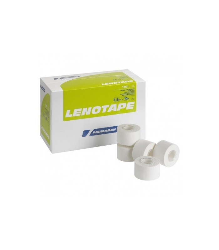 Karton mit 32 Rollen Sporttape 3,8 cm | Weiß | 10 m